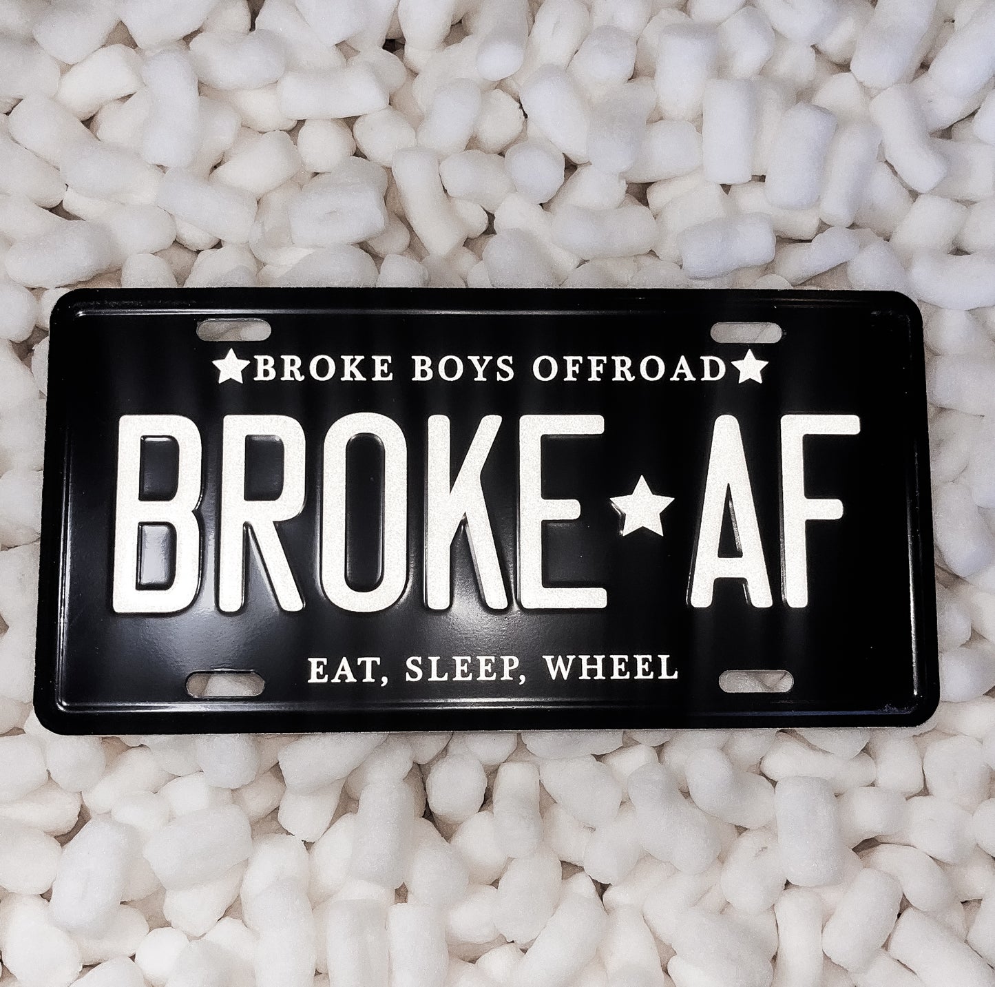 "BROKE AF" Vanity Plate V2