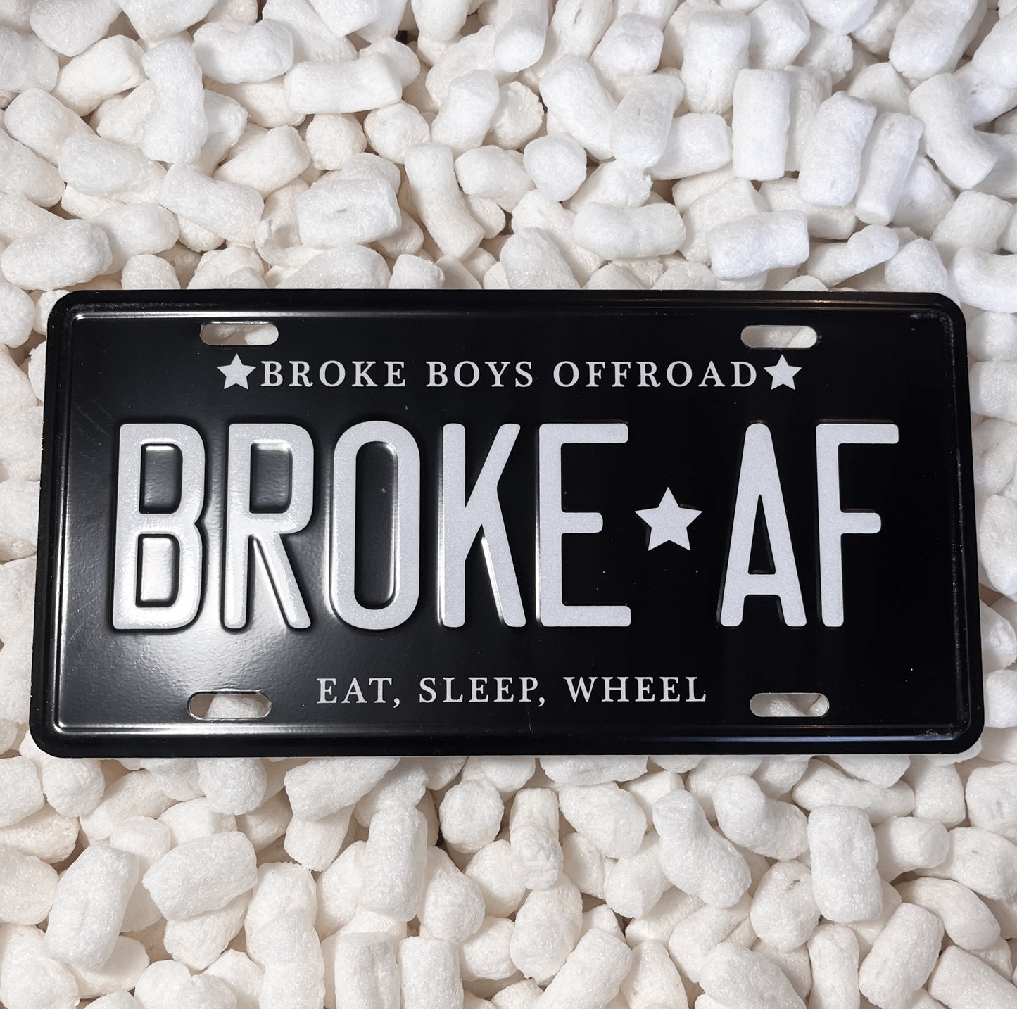 "BROKE AF" Vanity Plate V2