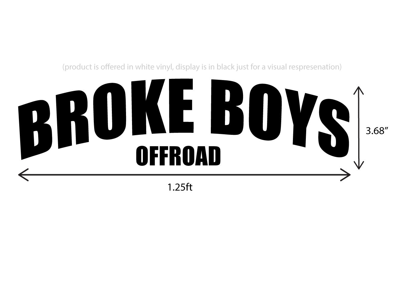 Broke Boys Arc Logo Windshield Banner (1.25ft)