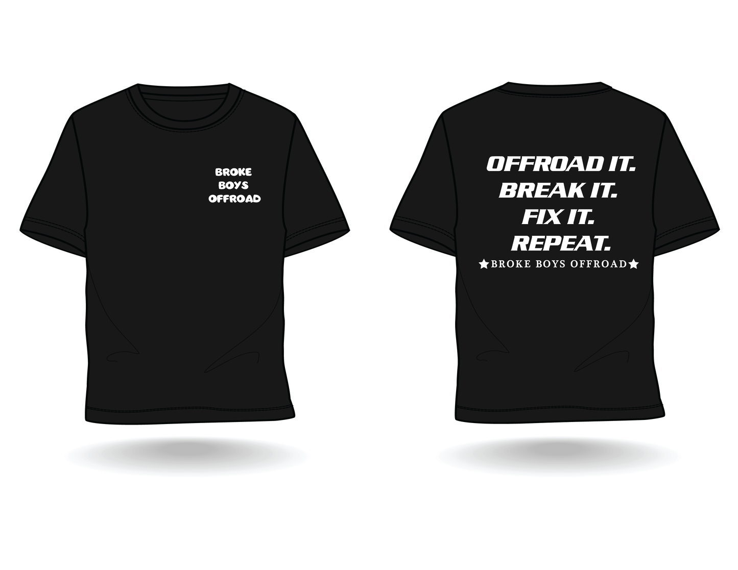Broke Boys Trail Tee - Classic White