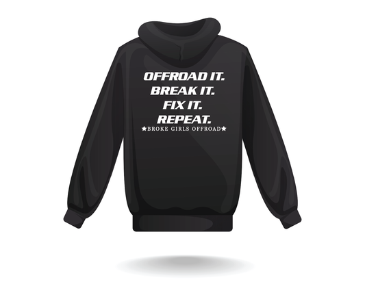 Broke Girls Trail Hoodie - Classic White