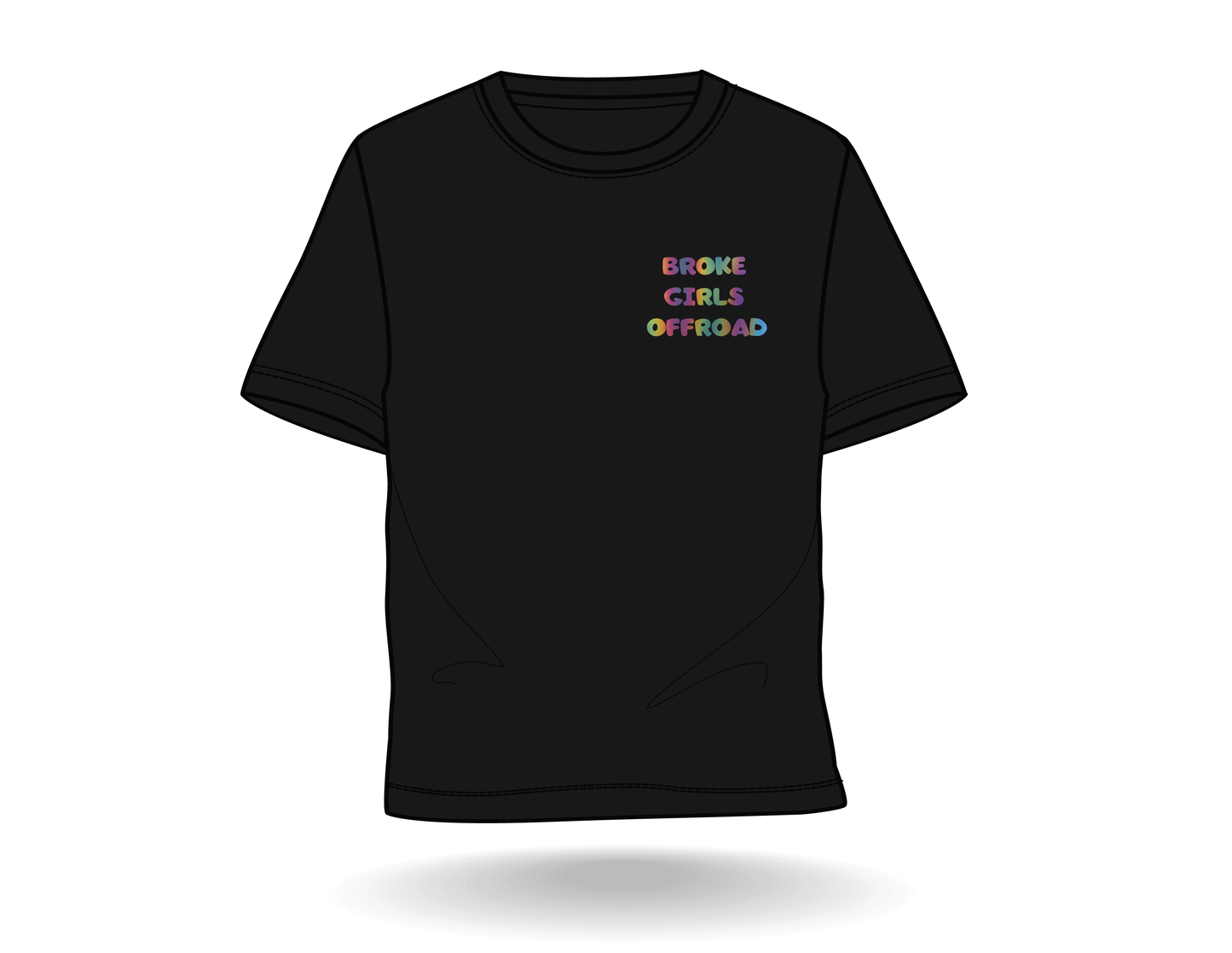 Broke Girls Trail Tee - Reflective Oil Slick Edition