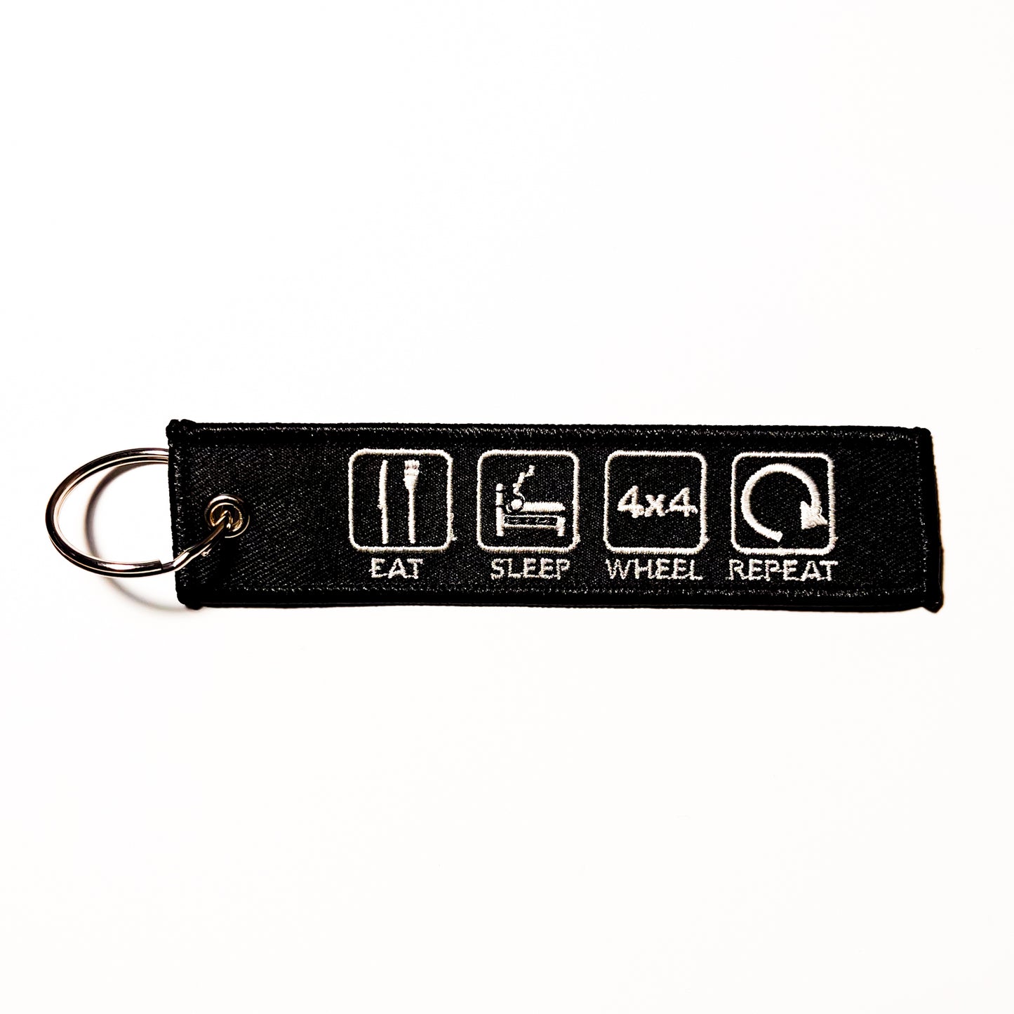 "Eat, Sleep, Wheel" Flight Tag