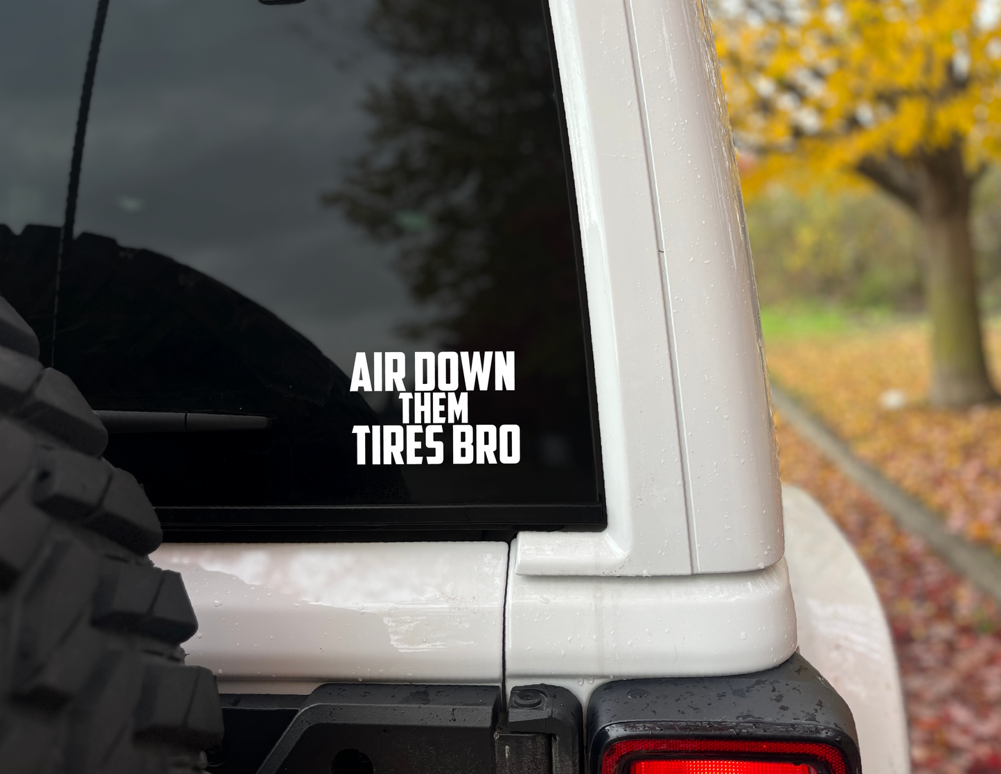 "Air Down Them Tires Bro" Vinyl Decal
