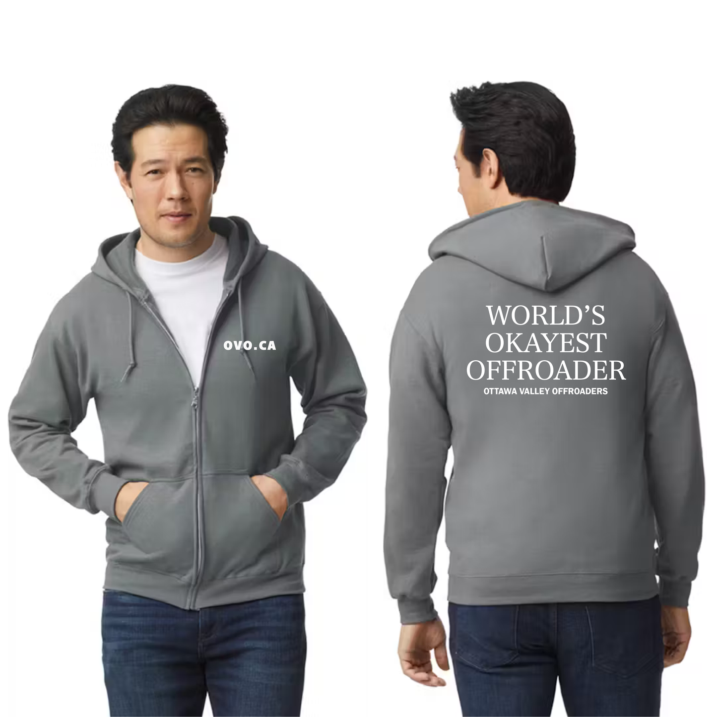 World's Okayest Offroader Zip Up Hoodie