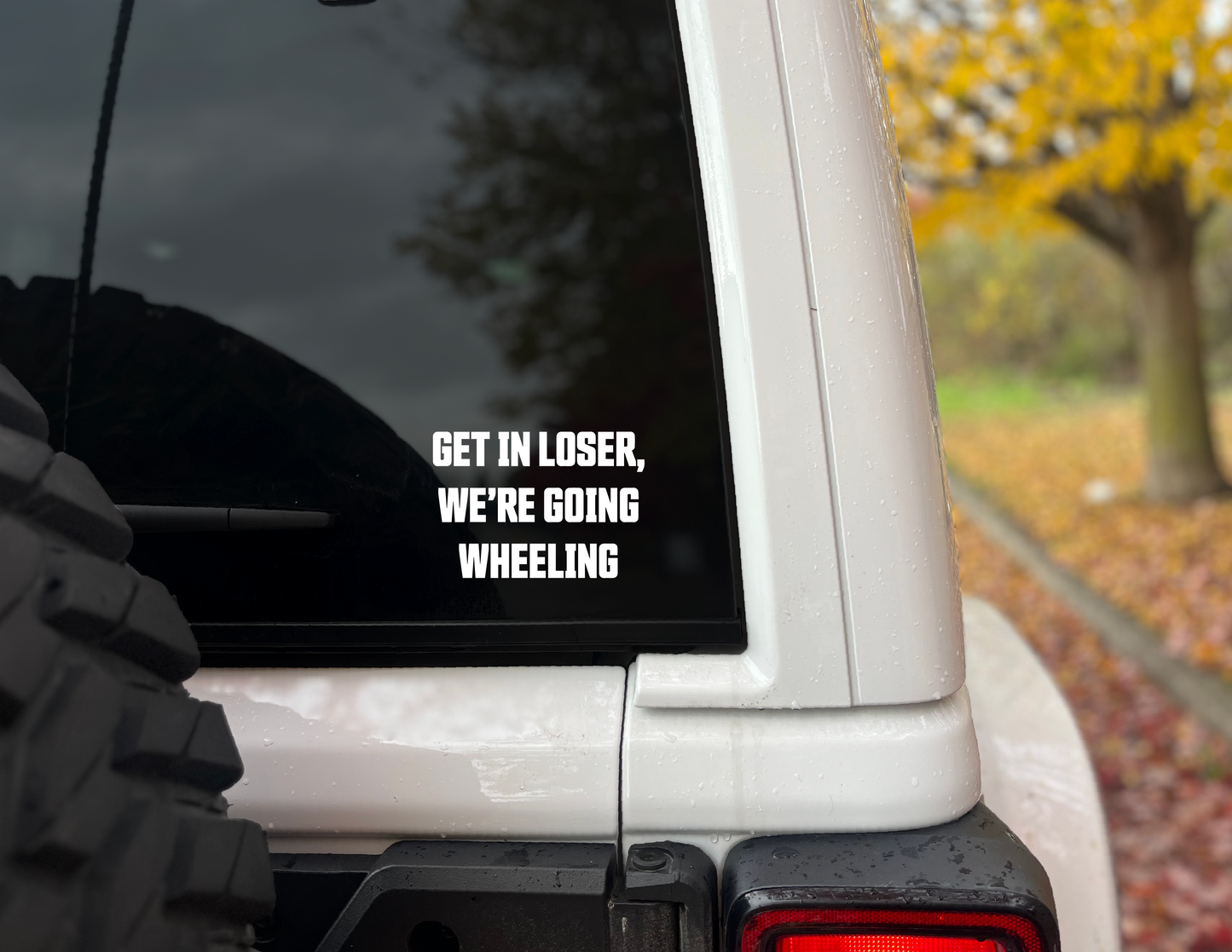 "Get In Loser, We're Going Wheeling" Vinyl Decal