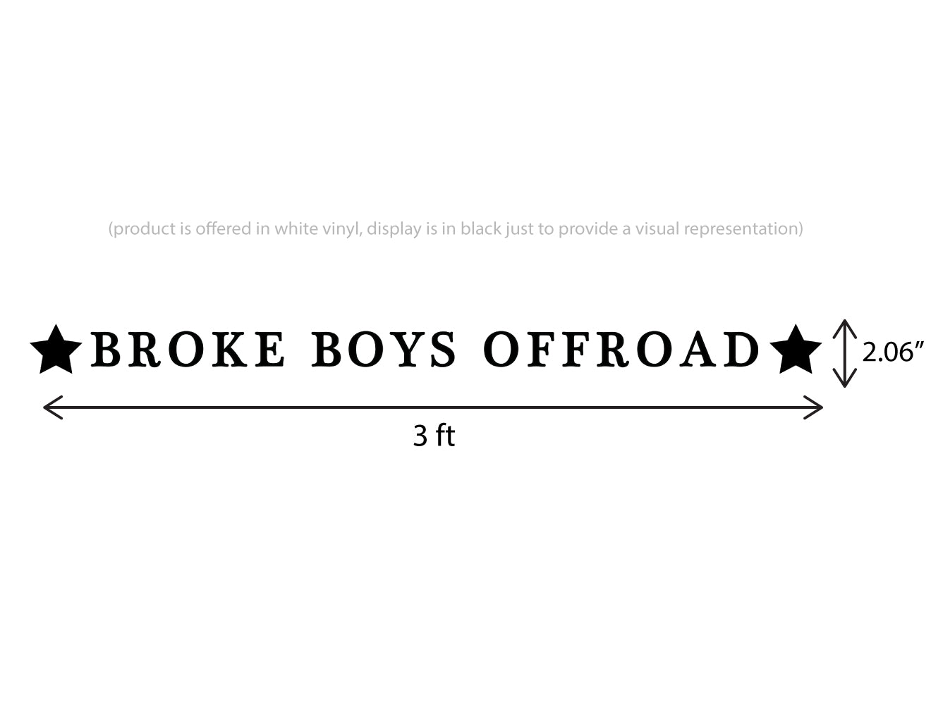 Broke Boys Offroad Windshield Banner (3ft)