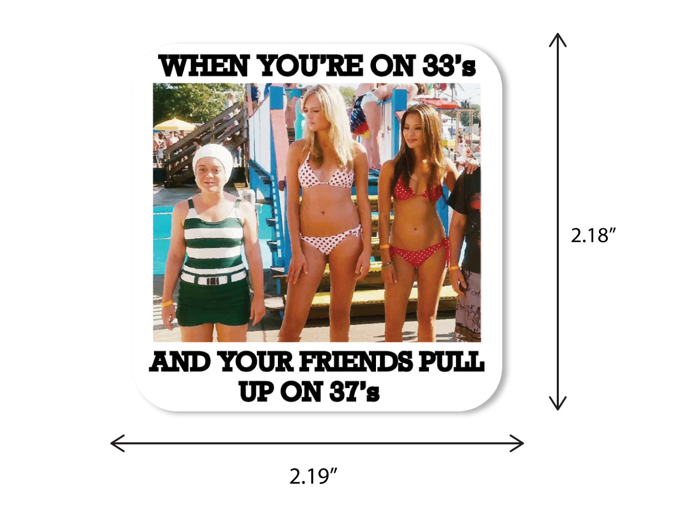 "You vs. the Girl She Tells You Not to Worry About" Sticker