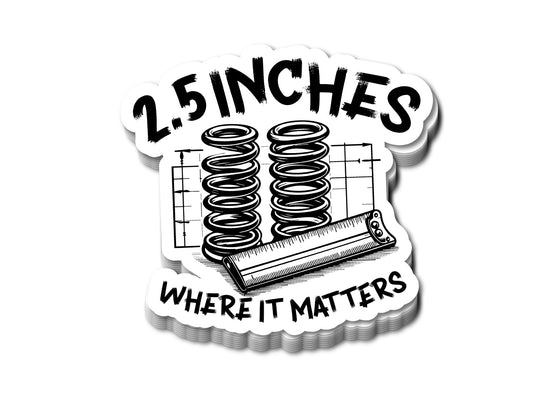 "___ Inches Where It Matters" Sticker (Collection)
