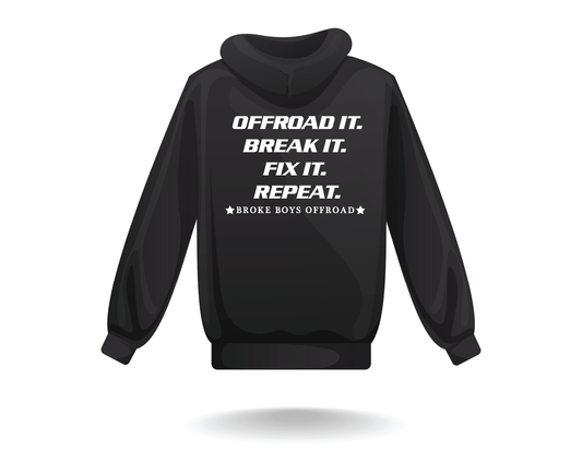 Broke Boys Trail Hoodie - Classic White