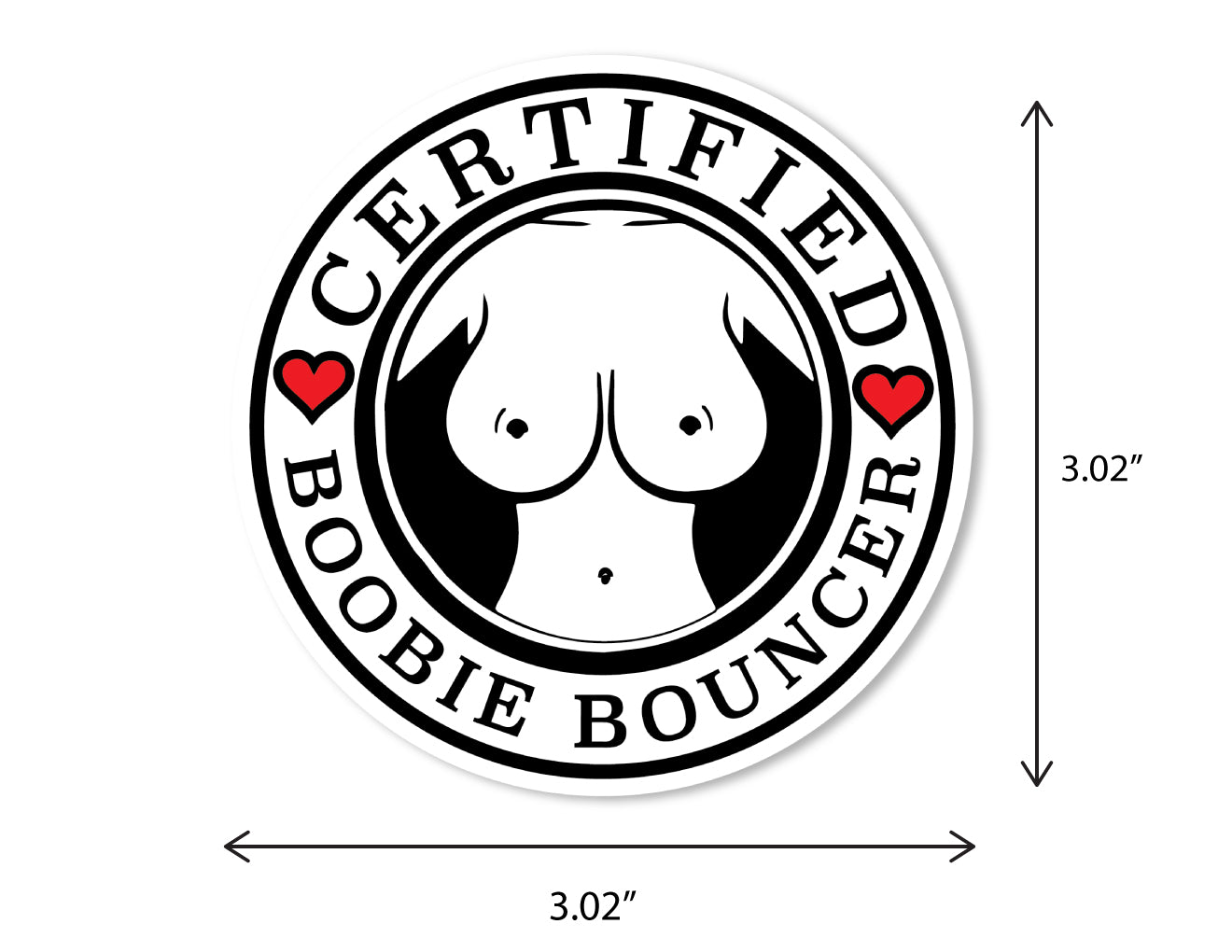 Lopsided Titty Committee Holographic Sticker Boob Sticker Mama Sticker Booby  Sticker Lop Sided Boobies Decal 