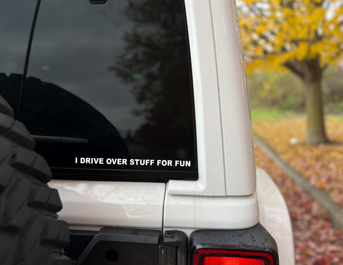 "I Drive Over Stuff For Fun'" Vinyl Decal