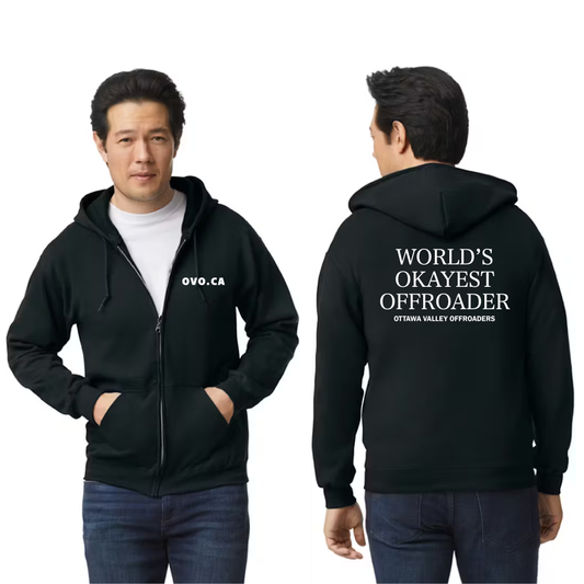 World's Okayest Offroader Zip Up Hoodie