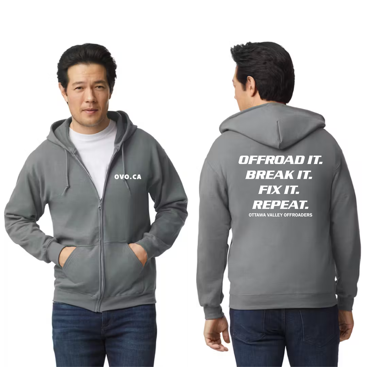 Break, Fix, Repeat Zip Up Hoodie