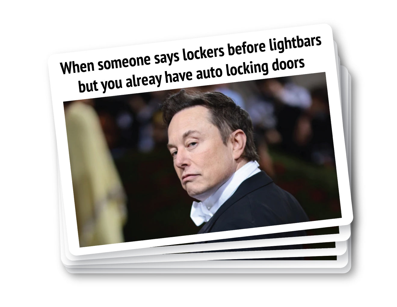 "Lockers Before Lightbars" Sticker