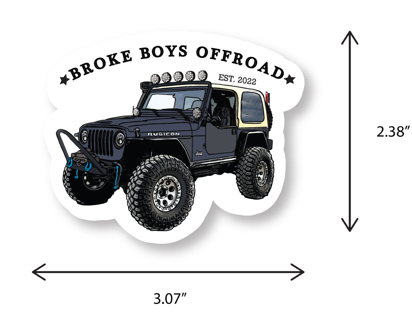 Broke Boys Offroad Logo Sticker