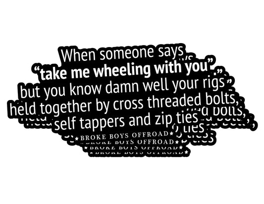 "Zip Ties and Self Tappers" Sticker